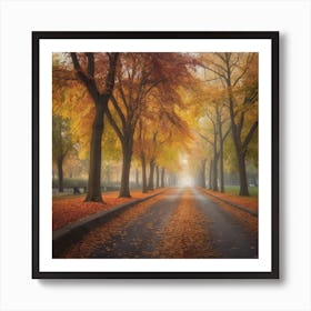 Autumn Road Poster