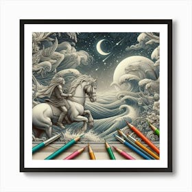 Coloured Pencil Art Art Print