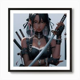 Samurai Girl 1 Art Print