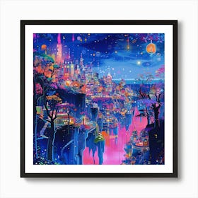 Night In The City 8 Art Print