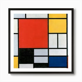 Piet Mondrian S Composition With Red, Yellow, Blue, And Black (1921) Art Print