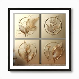 Gold Leaf Set Art Print