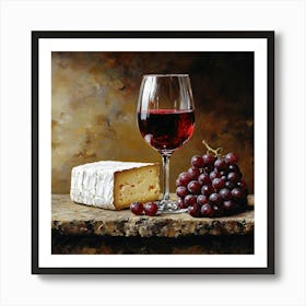 Wine And Cheese Art 3 Art Print