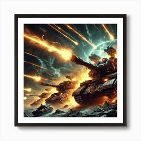 Siege Cannons Devastating Armored Units Art Print