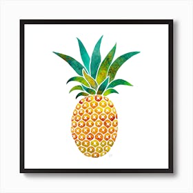 Ananas Yellow Square Art Print