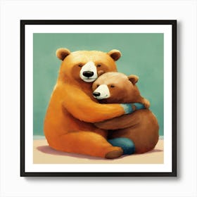 Bear Hug 1 Art Print