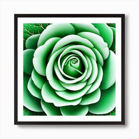 Green Rose 3 Art Print