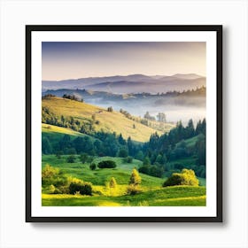 Sunrise In The Mountains Art Print