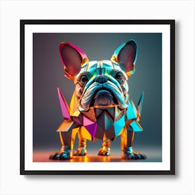 Polygonal French Bulldog 3 Art Print