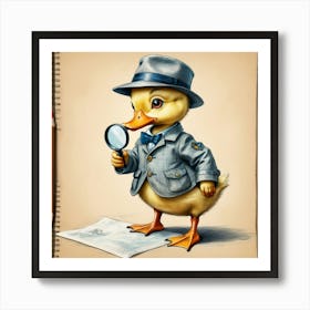 Detective Duck 28 Art Print