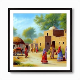 Village street Art Print