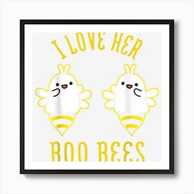 I Love Her Boo Bees Couples Halloween Costume Women Men Art Print