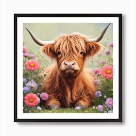 Highland Cow Art Print