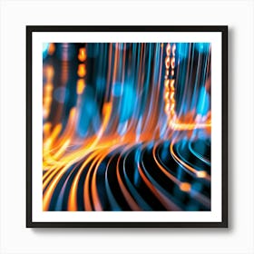 Abstract Image Of A Computer Network Art Print