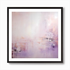 Dreamy Lilac Hues: Acrylic Harmony Art Print