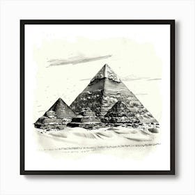 A Pyramids Of Giza Hand Drawn Sketch Illustratio 1719955285 1 Art Print