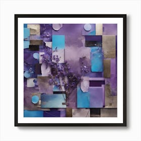 Abstract Painting, Made With Various Items, In The Style Of Collaged, Constructions, Color Splash, M (7) Art Print