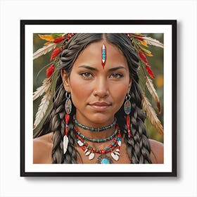 Native American Woman 1 Art Print