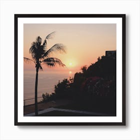 Ocean Sunset In Bali Square Art Print