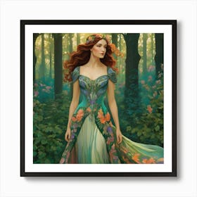 Fairy In The Forest Art Print