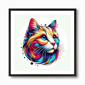 Colorful Cat 2 Art Print