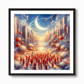 City In The Sky Art Print