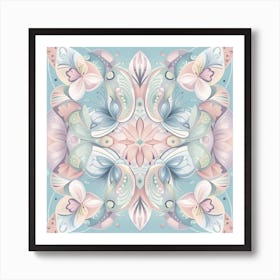 Abstract Floral Pattern 1 Art Print