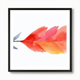 Watercolor Feather 1 Art Print