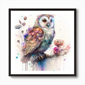 Owl Painting Art Print