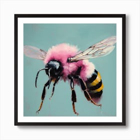 Pink Bee Art Print