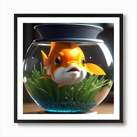 Goldfish In A Bowl 16 Art Print