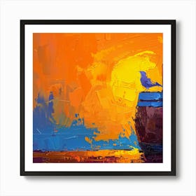 Sunset On A Barrel Art Print