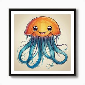 Cute Jellyfish Art Print