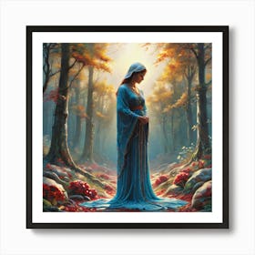 Virgin In The Woods Art Print