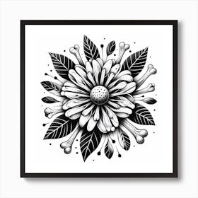 Daisy Tattoo Art Print