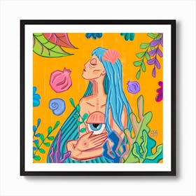 Floral Woman Art Print