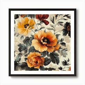 Floral Wallpaper Affiche