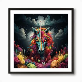 Unicorn Canvas Print 1 Art Print