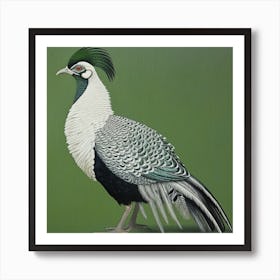 Ohara Koson Inspired Bird Painting Pheasant 7 Square Art Print