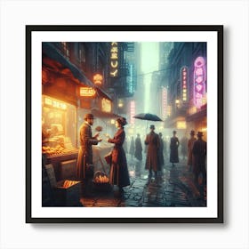 City At Night 5 Art Print