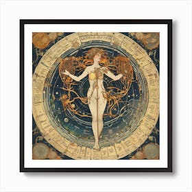 Astrological Nouveau Chart Series - 8 Art Print