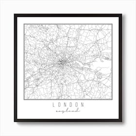 London England Street Map Art Print