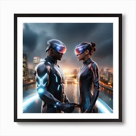 Futuristic Couple 96 Art Print