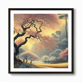 Sakura Tree Art Print