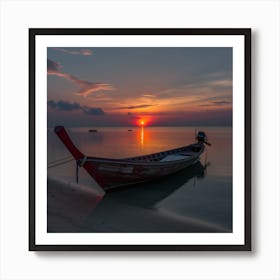 Sunset On The Beach Art Print