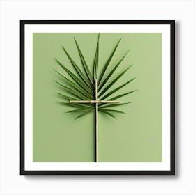 Palm Leaf Cross Art Print