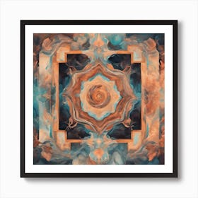 Psychedelic Mandala ( Bohemian Design ) Art Print