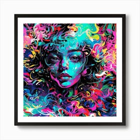 Colorful Woman Painting Art Print