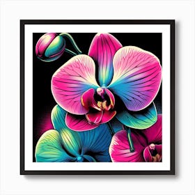 Orchid, Pop Art 1 Art Print