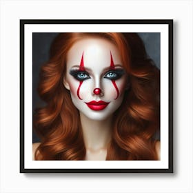 Clown Makeup Art Print